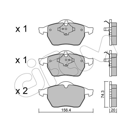 Слика на плочки CIFAM 822-181-1 за VW Passat 4 Sedan (B5,3b2) 2.3 VR5 - 150 коњи бензин