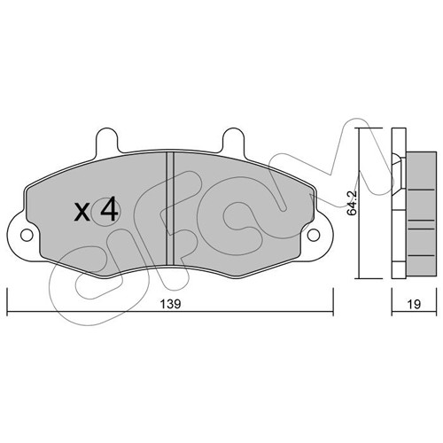 Слика на плочки CIFAM 822-194-0 за Ford Transit BOX (E) 1994 2.5 DI (EAL, EAS) - 69 коњи дизел