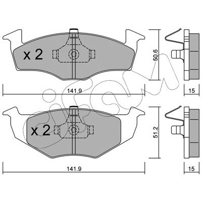 Слика на плочки CIFAM 822-206-2 за VW Golf 3 (1H1) 1.4 - 60 коњи бензин