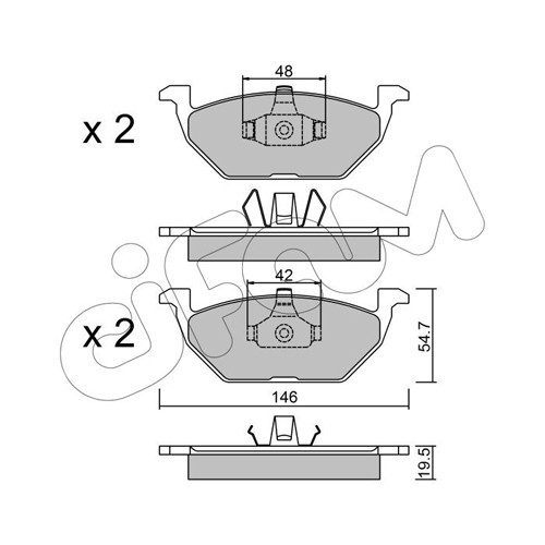 Слика на плочки CIFAM 822-211-1 за Skoda Rapid Spaceback (NH1) 1.2 - 75 коњи бензин