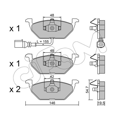 Слика на плочки CIFAM 822-211-2 за VW Beetle (9C1,1C1) 1.6 - 100 коњи бензин