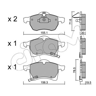 Слика на плочки CIFAM 822-258-0 за Opel Astra G Hatchback 2.2 DTI - 125 коњи дизел