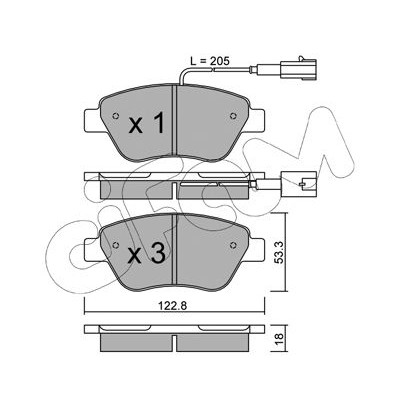 Слика на плочки CIFAM 822-321-0 за Fiat 500 1.3 D Multijet - 95 коњи дизел