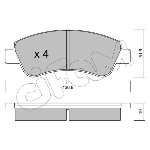 Слика на плочки CIFAM 822-327-0 за Citroen Xsara Picasso N68 2.0 HDi - 90 коњи дизел