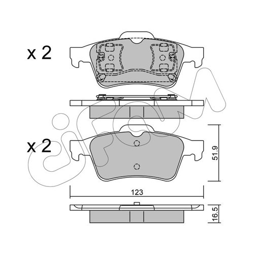 Слика на плочки CIFAM 822-337-0 за Renault Espace 4 (JK0) 2.0 dCi (JK03, JK04) - 173 коњи дизел