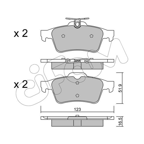 Слика на плочки CIFAM 822-337-1 за Ford Focus 2 Estate (daw) 1.8 - 125 коњи бензин