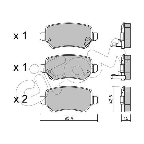 Слика на плочки CIFAM 822-542-0 за Kia Venga (YN) 1.6 CRDi 115 - 116 коњи дизел