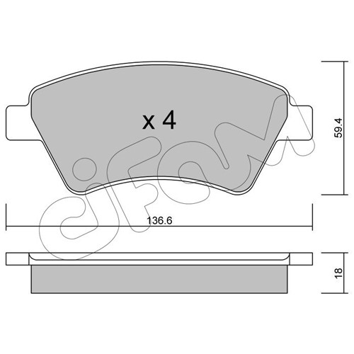 Слика на плочки CIFAM 822-544-0 за Renault Megane 2 Grandtour 1.5 dCi - 82 коњи дизел