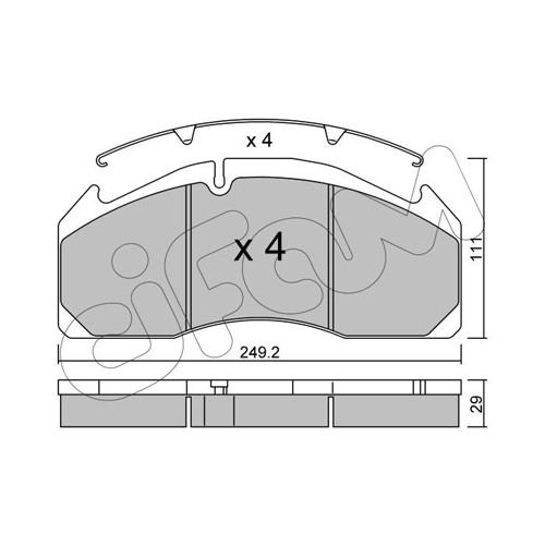 Слика на плочки CIFAM 822-593-0 за камион Volvo B 12 B 12 - 52 коњи бензин