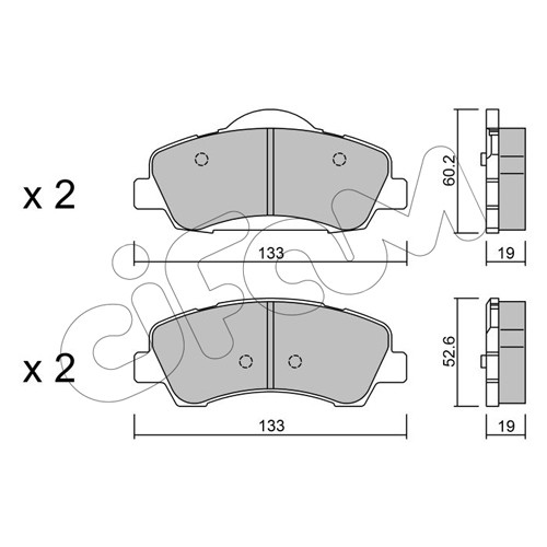 Слика на плочки CIFAM 822-982-0 за Peugeot 308 (T9) 1.6 HDi - 115 коњи дизел