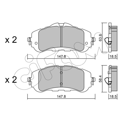 Слика на плочки CIFAM 822-983-0 за Peugeot 308 SW (T9) 1.2 THP 130 - 131 коњи бензин