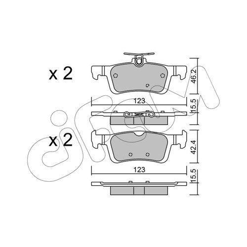 Слика на плочки CIFAM 822-986-0 за Peugeot 308 (T9) 1.6 HDi - 115 коњи дизел