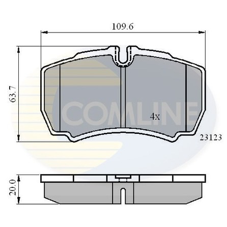 Слика на плочки COMLINE  CBP01034 за камион Iveco Daily 2006 Platform 35C14, 35S14, 35S14 /P - 136 коњи дизел