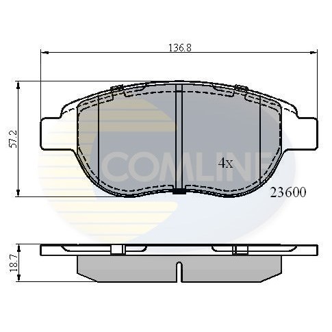 Слика на плочки COMLINE  CBP01038 за Citroen Xsara Picasso N68 2.0 HDi - 90 коњи дизел