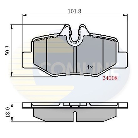 Слика на плочки COMLINE  CBP01306 за Mercedes Vito BOX (w639) 113 CDI 4x4 - 136 коњи дизел