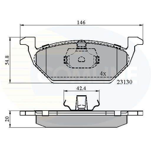 Слика на плочки COMLINE  CBP0737 за Seat Ibiza 4 (6J) 1.6 LPG - 81 коњи Бензин/Автогаз (LPG)