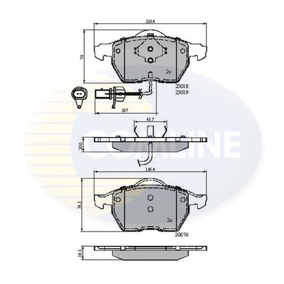 Слика на плочки COMLINE  CBP11542 за Audi A6 Avant (4B, C5) 2.4 - 165 коњи бензин