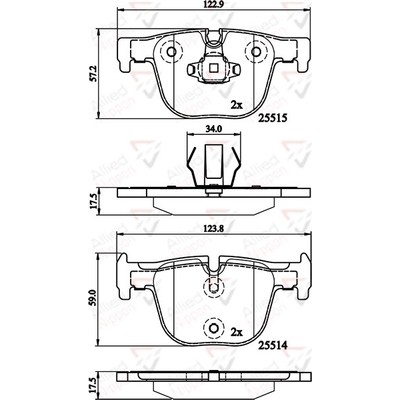 Слика на Плочки COMLINE ANL Braking ADB02147 за BMW 3 Sedan F30 F35 F80 335 d xDrive - 313 коњи дизел