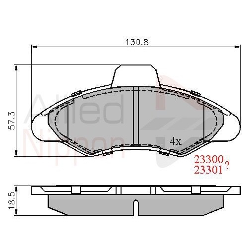 Слика на плочки COMLINE ANL Braking ADB0393 за Ford Escort 5 Break (gal,avl) 1.8 D - 60 коњи дизел