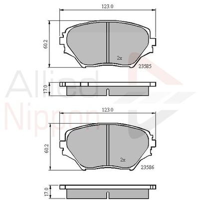 Слика на плочки COMLINE ANL Braking ADB0944 за Toyota RAV4 (XA2) 1.8 VVTi - 125 коњи бензин