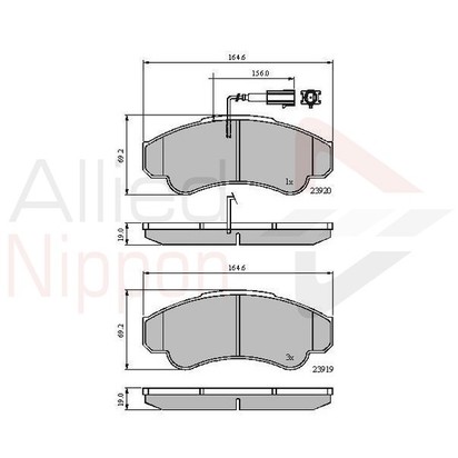 Слика на плочки COMLINE ANL Braking ADB11041 за Citroen Jumper BUS 230P 2.0  4x4 - 109 коњи бензин