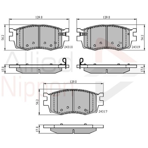 Слика на плочки COMLINE ANL Braking ADB31519 за Kia Rio 2 (JB) 1.4 16V - 97 коњи бензин