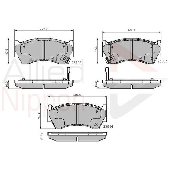 Слика на плочки COMLINE ANL Braking ADB3449 за Nissan Almera  (N15) 1.4 - 87 коњи бензин