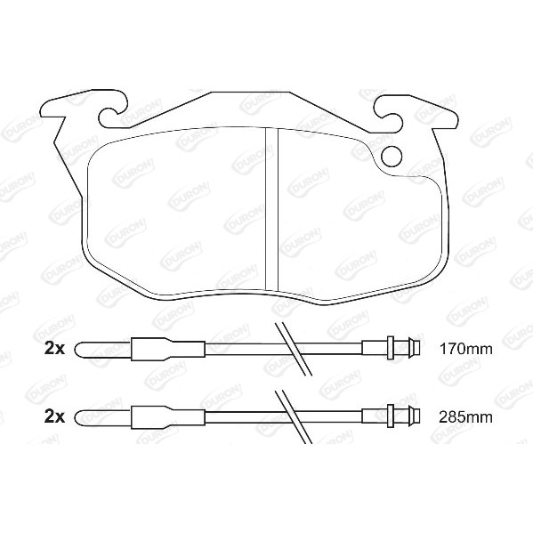 Слика на плочки DURON DBP340730 за Peugeot 106 (1A,1C) 1.6 - 88 коњи бензин