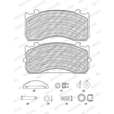 Слика на плочки FERODO PREMIER FCV1277BFE за камион MAN TGL 10.180 FK, FLK, FLRK, FRK - 180 коњи дизел