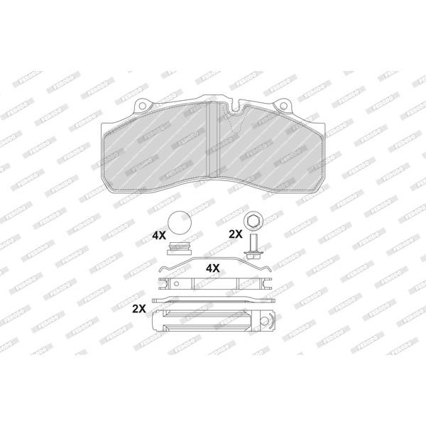 Слика на плочки FERODO PREMIER FCV1367B за камион MAN M 2000 M 18.225 MAK, MAK-L, MARK - 220 коњи дизел