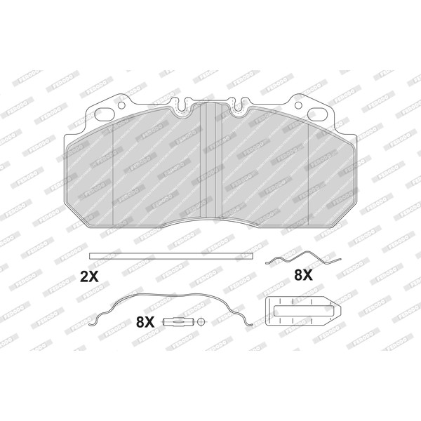 Слика на плочки FERODO PREMIER FCV1813B за камион Volvo B 12 B 12 - 52 коњи бензин