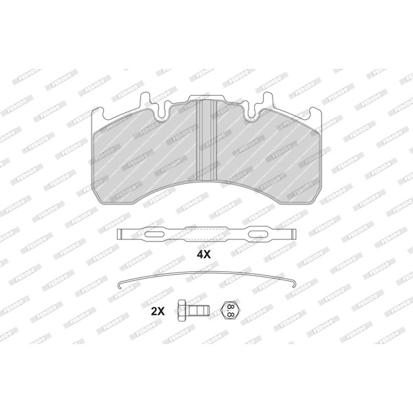 Слика на плочки FERODO PREMIER FCV4170B за камион Renault C Series 280P, 280PK - 280 коњи дизел