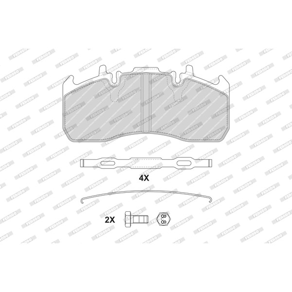 Слика на плочки FERODO PREMIER FCV4377B за камион Renault Midlum 160.12 - 160 коњи дизел