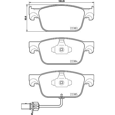 Слика на плочки HELLA PAGID 8DB 355 024-951 за Audi A5 (F53) S5 quattro - 354 коњи бензин