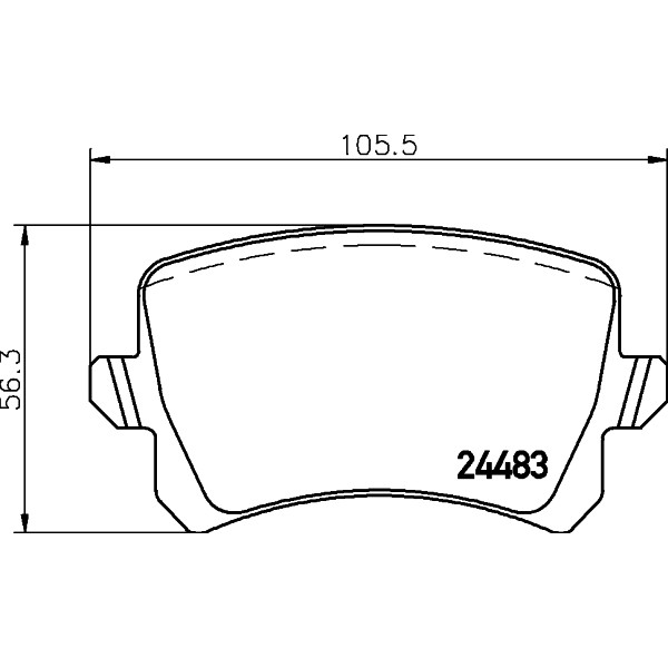 Слика на плочки HELLA PAGID 8DB 355 025-331 за VW Passat 6 Sedan (B6,3c2) 1.6 FSI - 115 коњи бензин