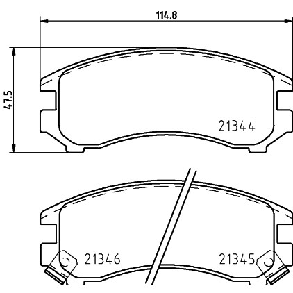 Слика на Плочки HELLA PAGID NAO 8DB 355 026-921