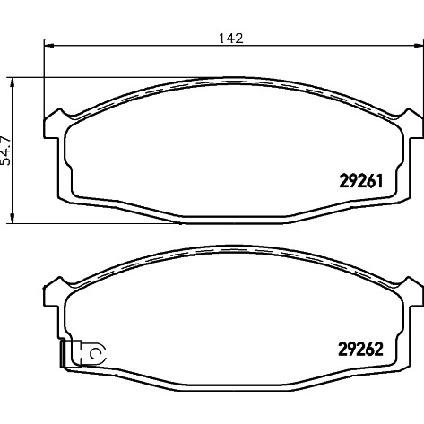 Слика на Плочки HELLA PAGID NAO 8DB 355 029-871