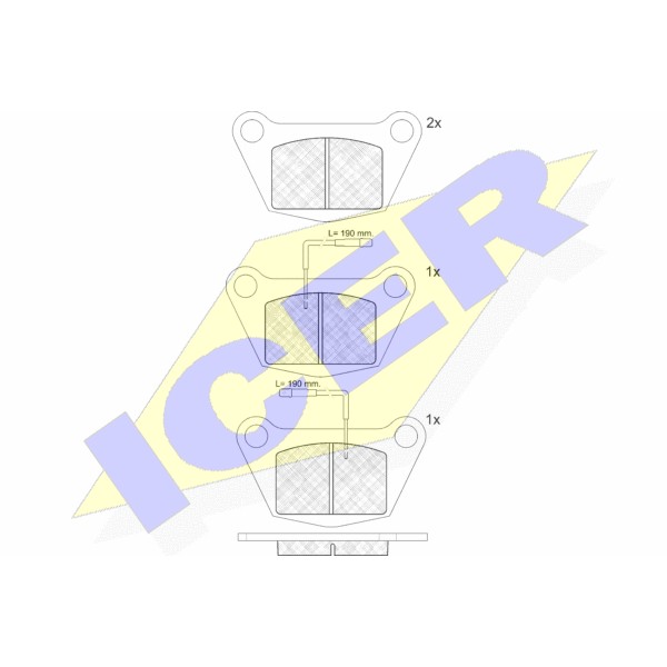 Слика на плочки ICER 140361 за камион Iveco Daily 1 Box 40-10 V - 92 коњи дизел