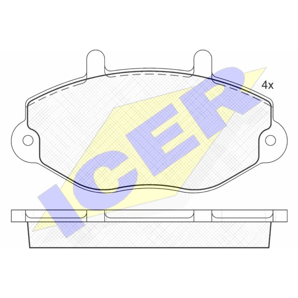 Слика на плочки ICER 140897 за Ford Transit Platform (E) 1991 2.0 (EME/L/S, ENE/L/S) - 98 коњи бензин