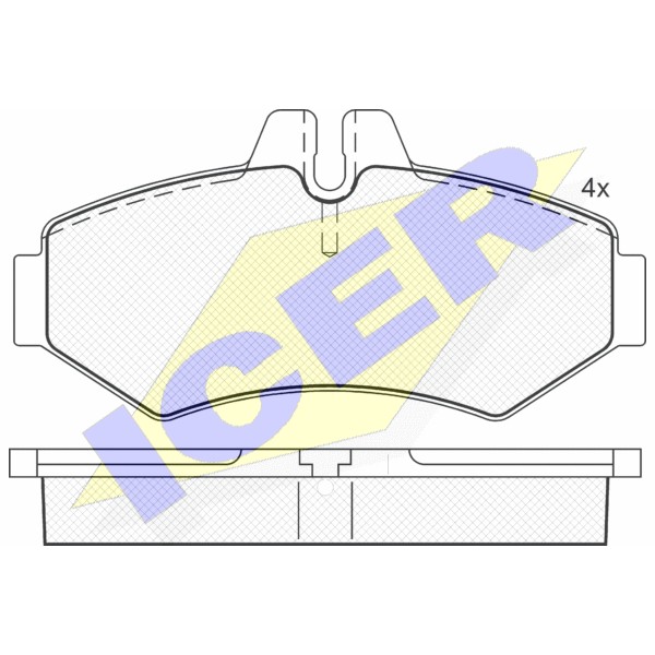 Слика на плочки ICER 141289 за Mercedes G-class (w463) 300 GE (463.227, 463.228) - 170 коњи бензин