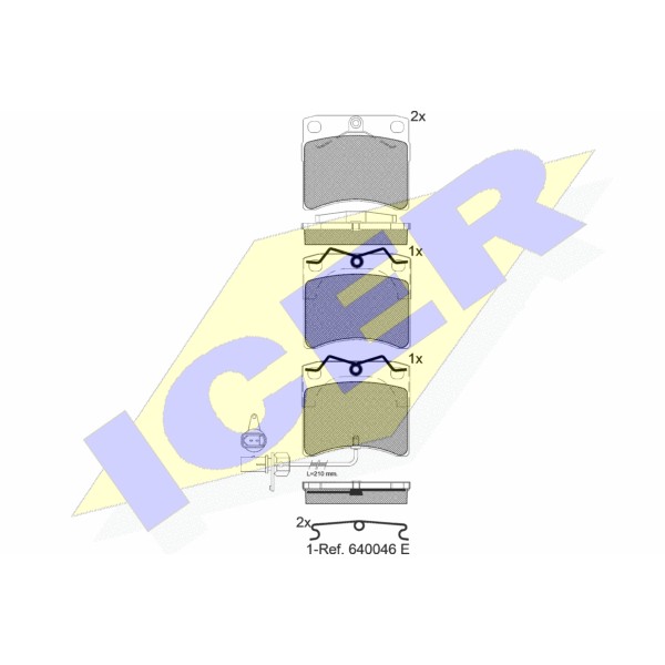 Слика на плочки ICER 141321 за VW Transporter T4 Box 2.4 D - 75 коњи дизел