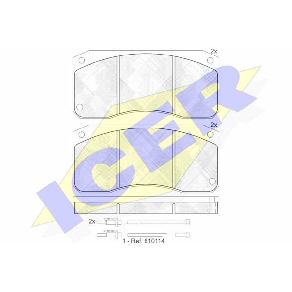 Слика на плочки ICER 150833 за камион Renault R 420.17/T - 411 коњи дизел