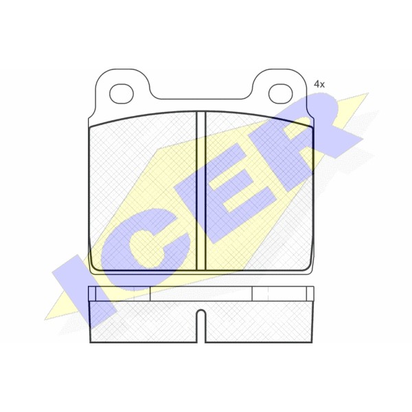 Слика на плочки ICER 180011 за VW Transporter T3 Platform 1.6 TD - 70 коњи дизел