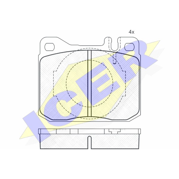 Слика на плочки ICER 180324 за Mercedes-Benz S-class (w126) 560 SE,SEL (126.038, 126.039) - 242 коњи бензин