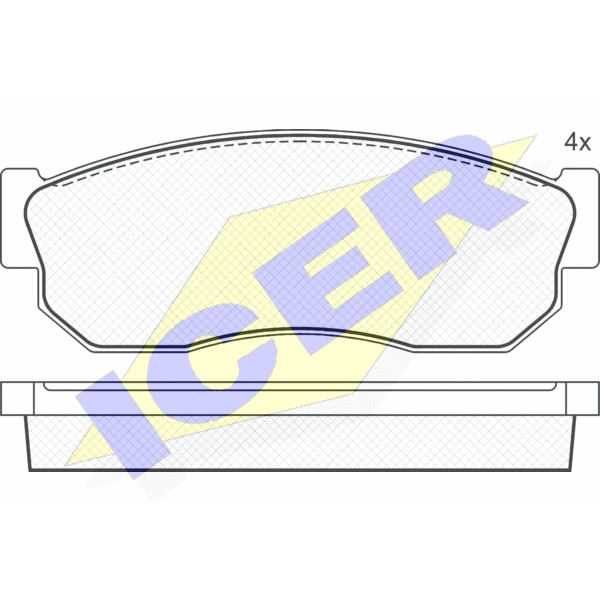 Слика на плочки ICER 180409 за Nissan Sentra (N13) 1.4 LX - 75 коњи бензин