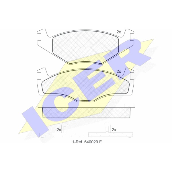 Слика на плочки ICER 180460 за VW Golf 3 (1H1) 1.8 - 90 коњи бензин