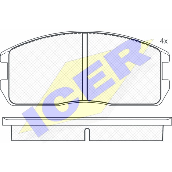 Слика на плочки ICER 180497 за Mitsubishi Colt Hatchback (C5 A) 1.5 GLXi (C52A) - 84 коњи бензин