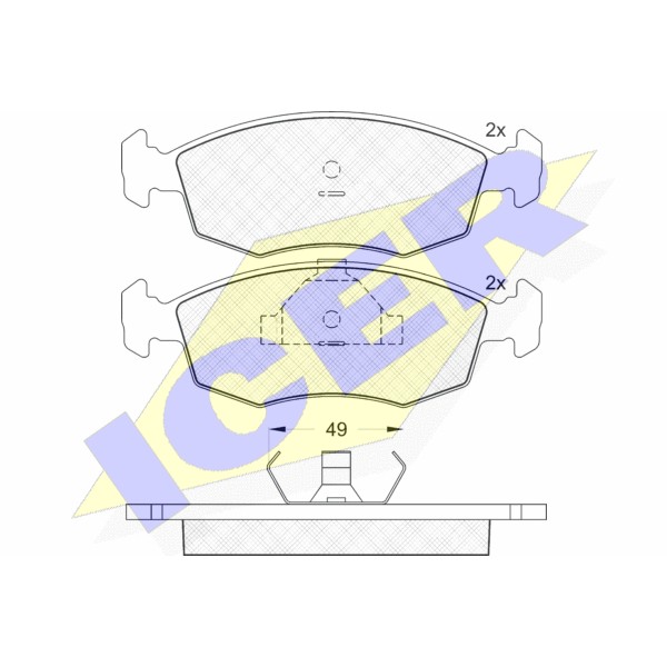 Слика на плочки ICER 180543 за Ford Granada MK 3 Estate (gge) 2.0 i - 120 коњи бензин