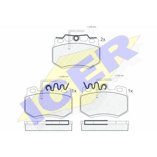 Слика на плочки ICER 180555 за Citroen BX Hatchback XB 19 E 4x4 - 109 коњи бензин