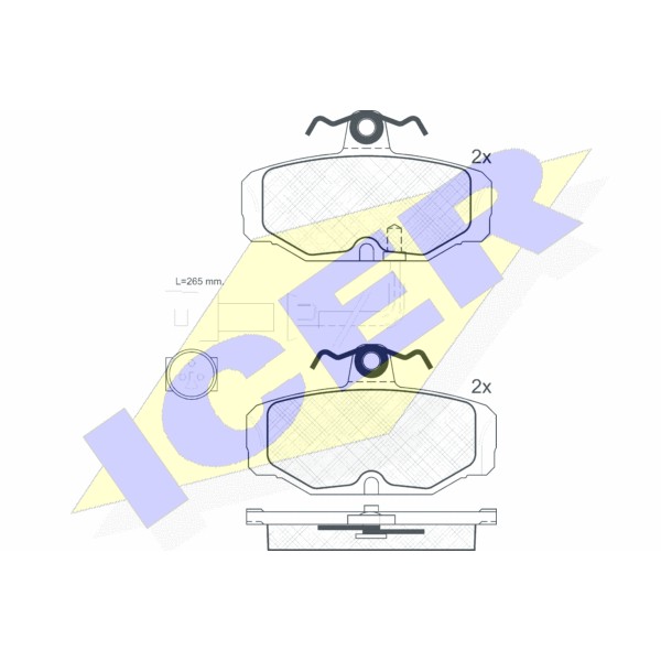 Слика на плочки ICER 180598 за Ford Granada MK 3 Estate (gge) 2.0 i - 120 коњи бензин